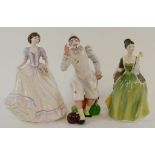 A Royal Doulton figure, The Joker, HN2252, a Royal Doulton figure, Suzanne, HN4098, signed by