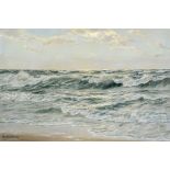 Patrick Von Kalckreuth (1892-1970), waves on the shore, oil on canvas, signed, 60 x 90 cm See