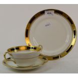 An Aynsley Empress cobalt pattern part dinner service Report by GH There are eight large dinner