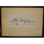 EXTRA LOT: A Rowland Langmaid etching, Goat Fell-Isle of Arran, signed and inscribed in pencil, four