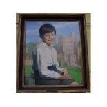 H L Mellor, a portrait of Michael Muschamp, Port Regis 1968-1973, oil on canvas, signed and dated