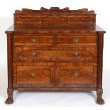 A 19th century mahogany sideboard, probably Scottish, incorporating drawers and a wine cellarette,