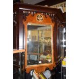 A George III style mahogany wall mirror, 59 cm wide