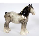A Beswick Shire Mare, rocking horse grey, 818 See illustration Report by RB No chips or restoration,