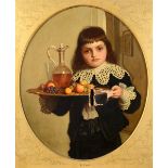 William Fyfe, the young waiter, oil on canvas, signed, 57 x 39 cm See illustration Canvas holed