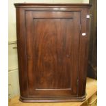 A 19th century mahogany corner cupboard, 68 cm wide, and another (2)