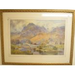 J Barnes, Borrowdale, watercolour, signed and dated 1904, 48 x 73 cm