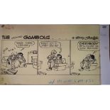 Barry Appleby (1909-1996), The Week-end Gambols, a horizontal format black pen-and-ink cartoon, with