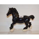 A Beswick BCC Cantering Shire, black, 975, gloss