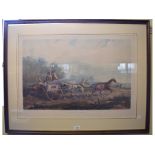 A coloured print, after Charles Cooper Henderson (1803-1877), a coaching scene, Going To Cover