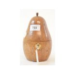 A tea caddy, in the form of a pear, 17 cm high