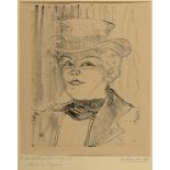 A Henri De Toulouse-Lautrec (1864-1901) lithograph, Madame Rejane, signed and inscribed in pencil on