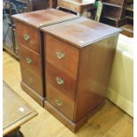 A pair of filing type chests of three drawers, 51 cm wide (2)