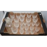 THIS LOT HAS BEEN WITHDRAWN: A set of twelve Waterford glass tumblers, and other matching glass (