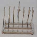 A plated golf club toast rack, 15.5 cm high Modern