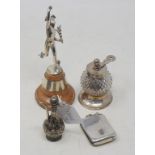 A silver figure, of Hermes, Birmingham 1976, approx. 3.5 ozt, on an oak stand, 17 cm high, a