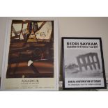 An exhibition poster, Assadour, Paris 1982, and another, Bedri Baykam, Paris 1972 (2)