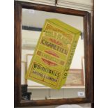 A Wills Gold Flake Cigarettes advertising mirror, 46 cm wide