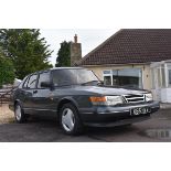 A 1992 Saab 900 Turbo 16V, registration number K65 HVV, metallic grey. This full pressure Turbo