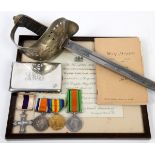 A group of four medals, awarded to Captain Angus McKenzie Forsyth, comprising a Military Cross,