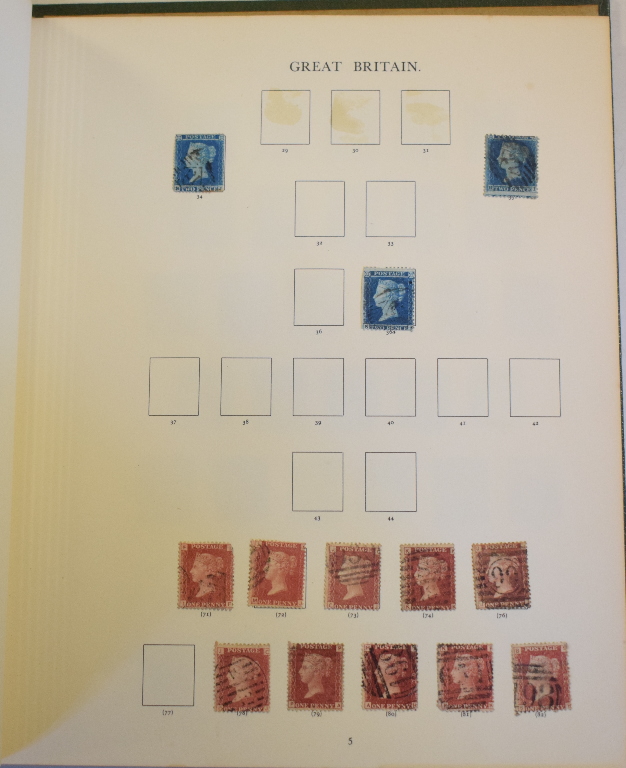 An album of GB stamps, including two penny blacks, both trimmed - Image 2 of 3