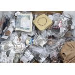 A collection of assorted coins and banknotes (box)