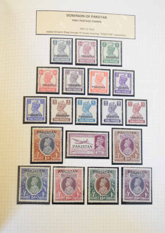 A group of Bahawalpur and Pakistan stamps, a well written up collection in an album with many better