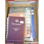 Assorted GB stamps, in three stock books, and on stock cards, with GB mint sets to 1/-, Dues and