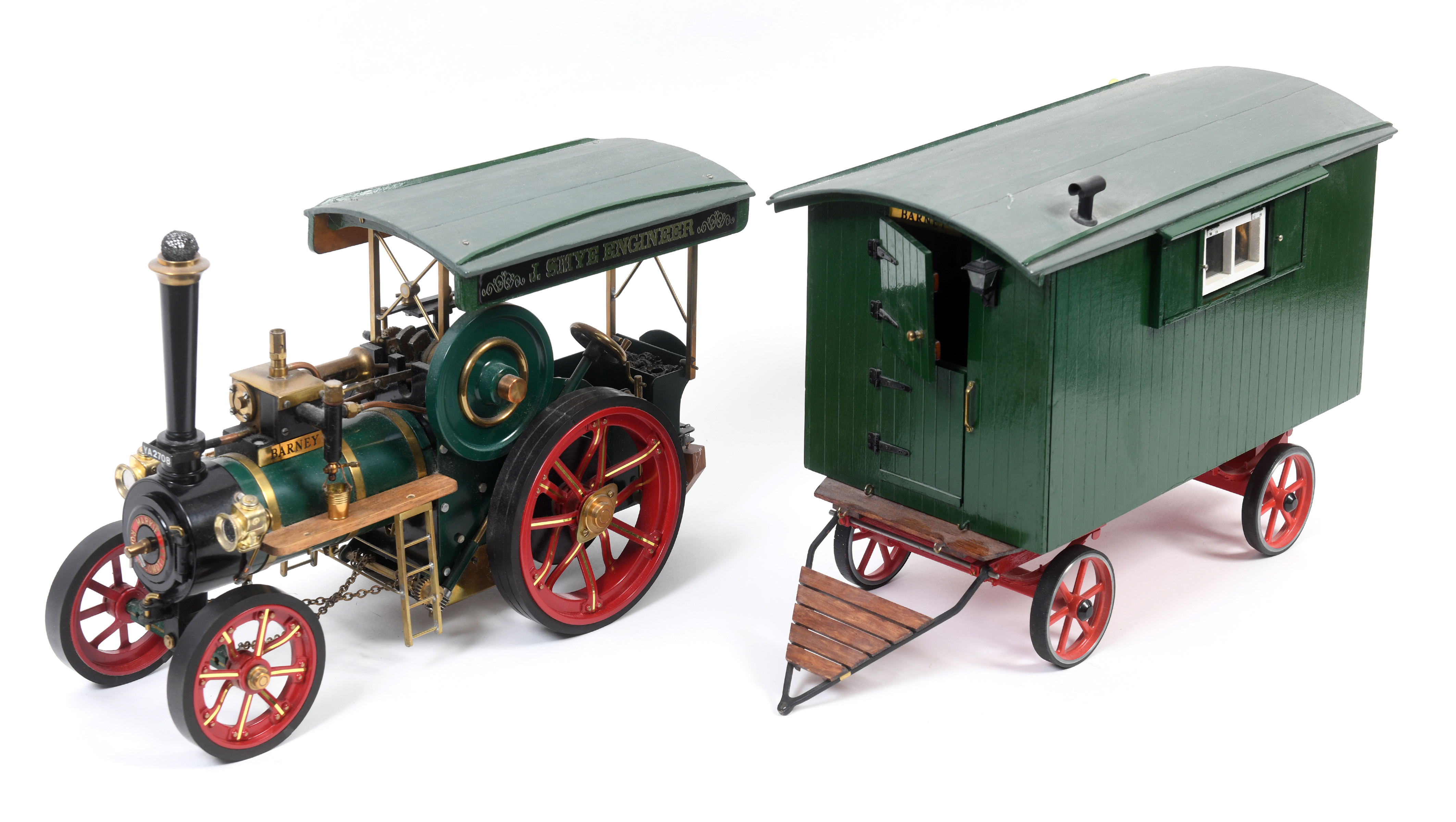 A Markie JAC-267 live steam engine, Barney, in green livery, 39 cm long, and a scratch built