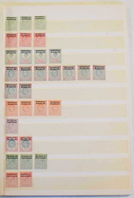 A group of Morocco Agencies stamps, British Currency 1907-13 values to 1/- (2), Spanish Currency