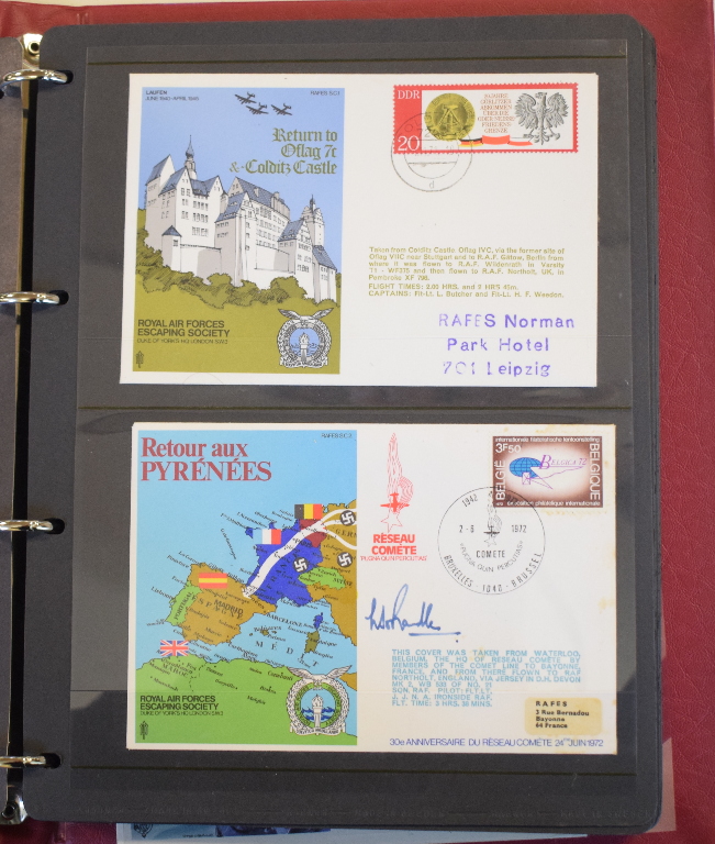 An album of forty Royal Air Forces Escaping Society first day covers, mostly signed
