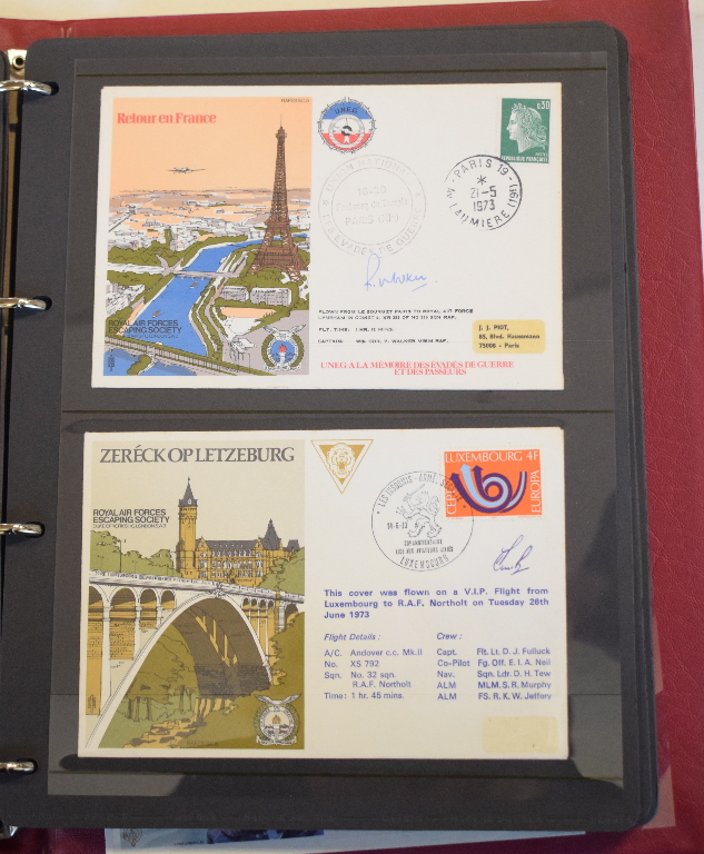 An album of forty Royal Air Forces Escaping Society first day covers, mostly signed - Image 3 of 3