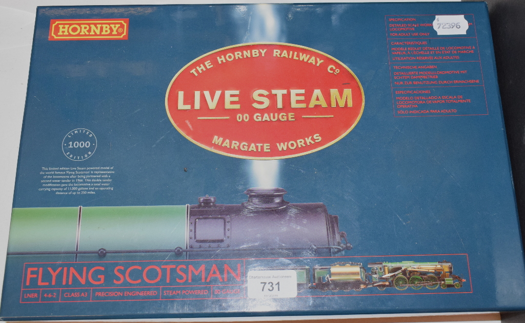 A Hornby 00 gauge Live Steam locomotive and tender, 4-6-2, Flying Scotsman, Class A3, LNER, boxed