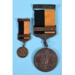 An Irish General Service Medal 1917-21, unnamed, a miniature, and a box See illustration Report by