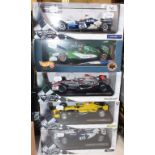 A Hot Wheels Racing F1 Team Williams BMW FW27 Mark Webber, and four others, all boxed (5)