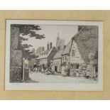 A J.S.C. Simpson etching, Brenchley, and four others by the same (5)