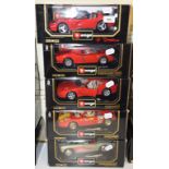A Bburago 1:18 die-cast model Dodge Viper RT/10, and four others, all boxed (5)
