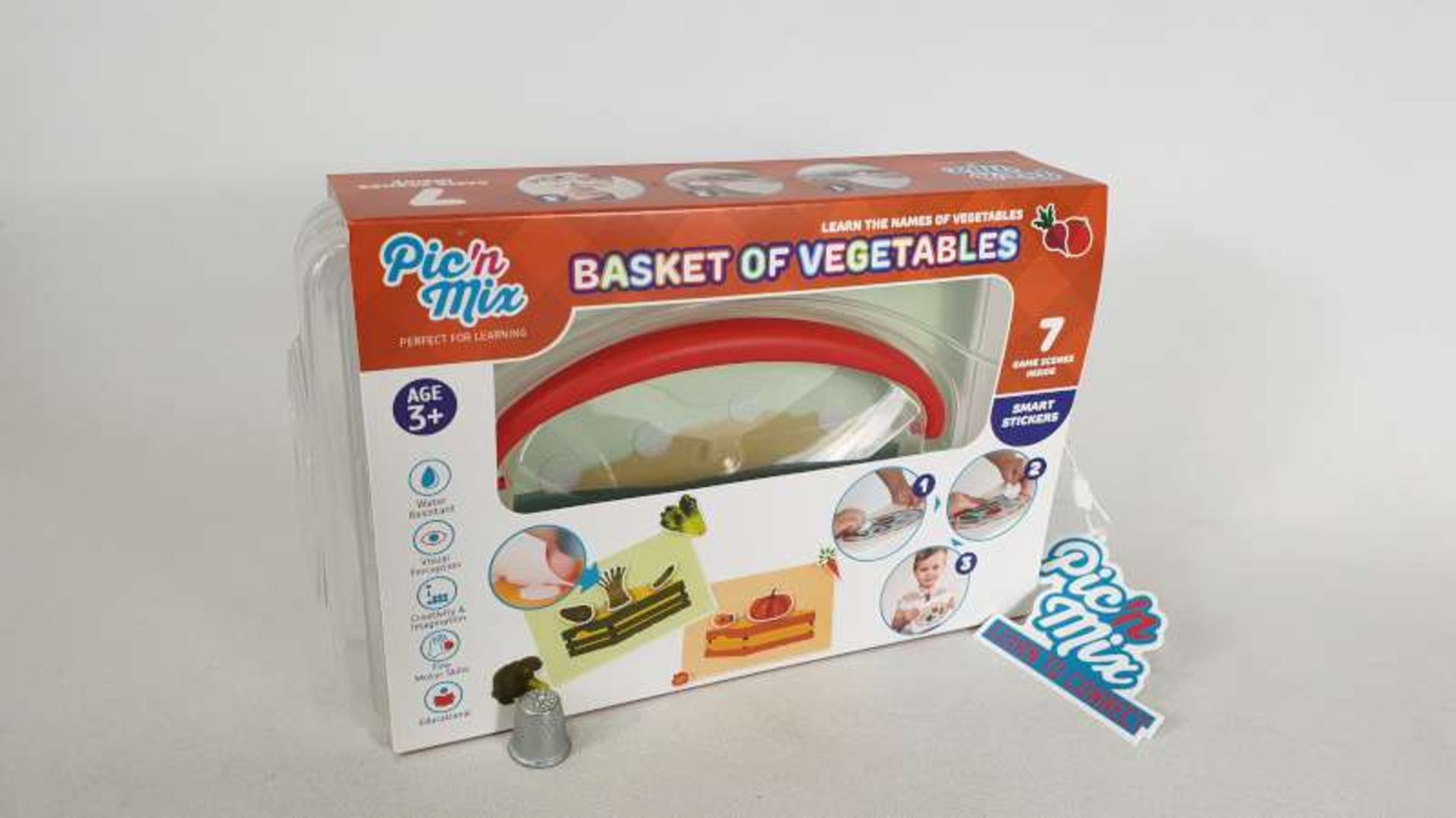 24 X PIC N MIX BASKET OF VEGETABLES LEARN THE NAMES OF VEGETABLES IN 1 BOX