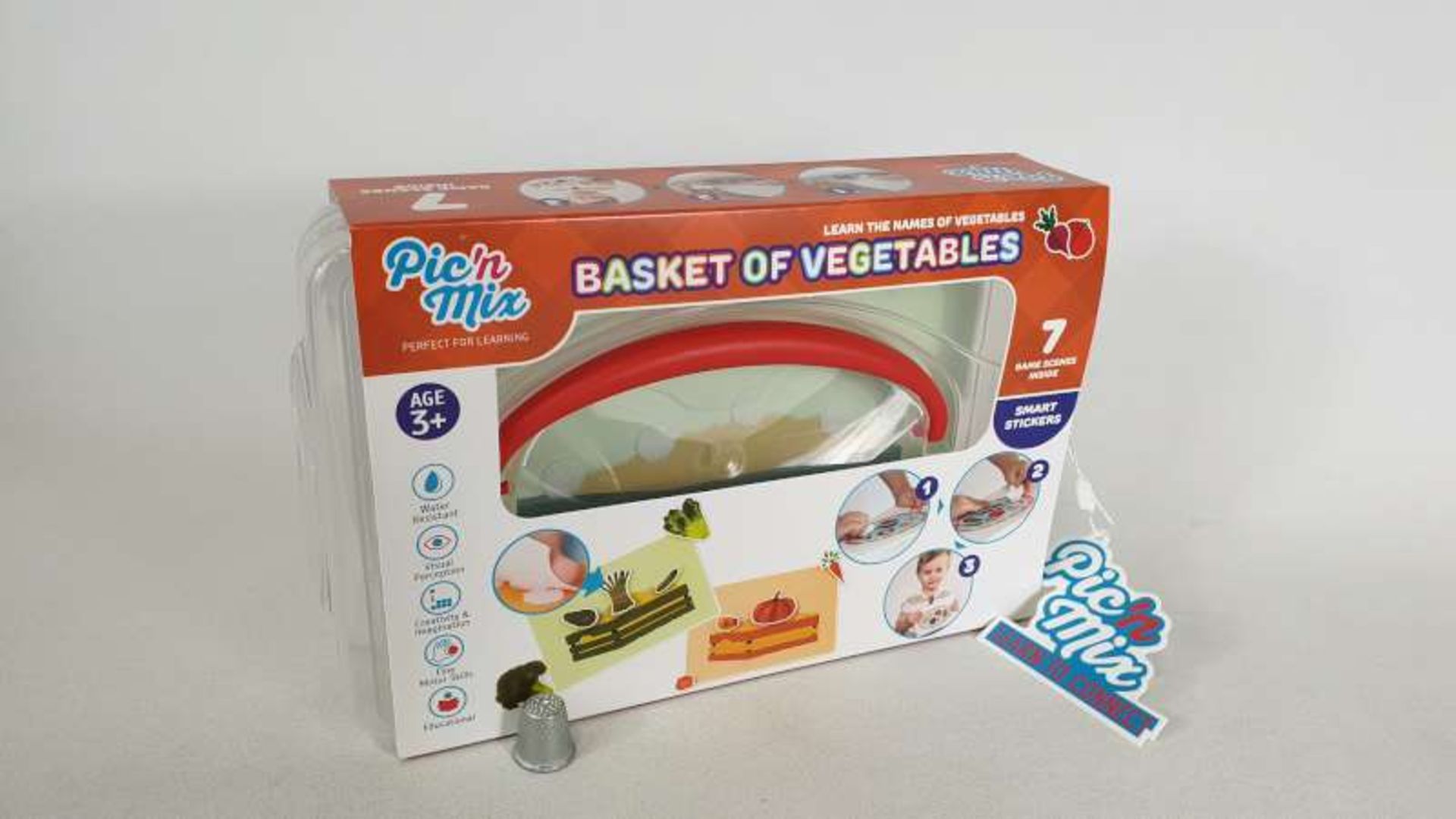 24 X PIC N MIX BASKET OF VEGETABLES LEARN THE NAMES OF VEGETABLES IN 1 BOX