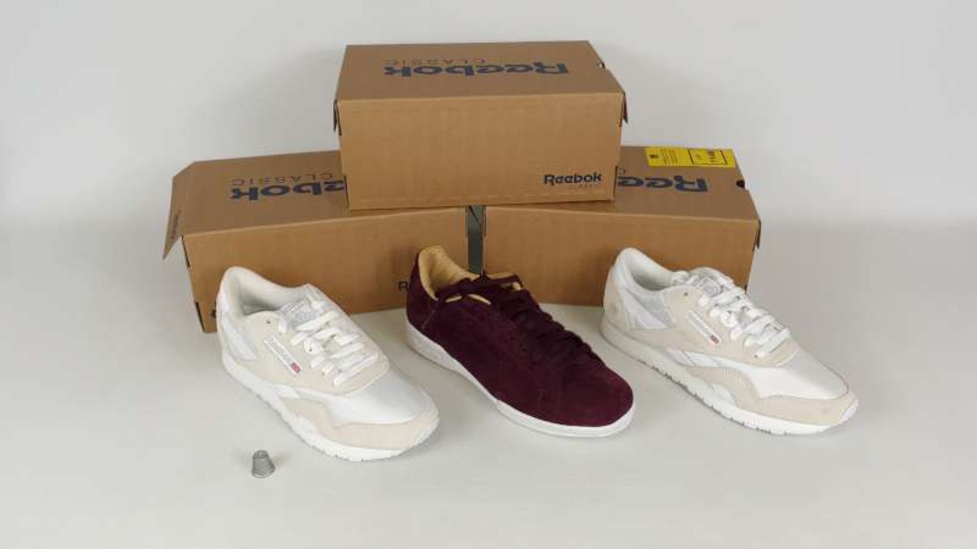 3 X BRAND NEW BOXED PAIRS OF REEBOK CLASSIC TRAINERS SIZE 5