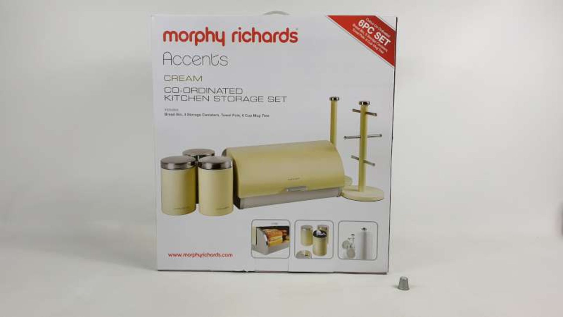 5 X BRAND NEW BOXED MORPHY RICHARDS ACCENTS CREAM COLOURED CO-ORDINATED KITCHEN SET EACH SET