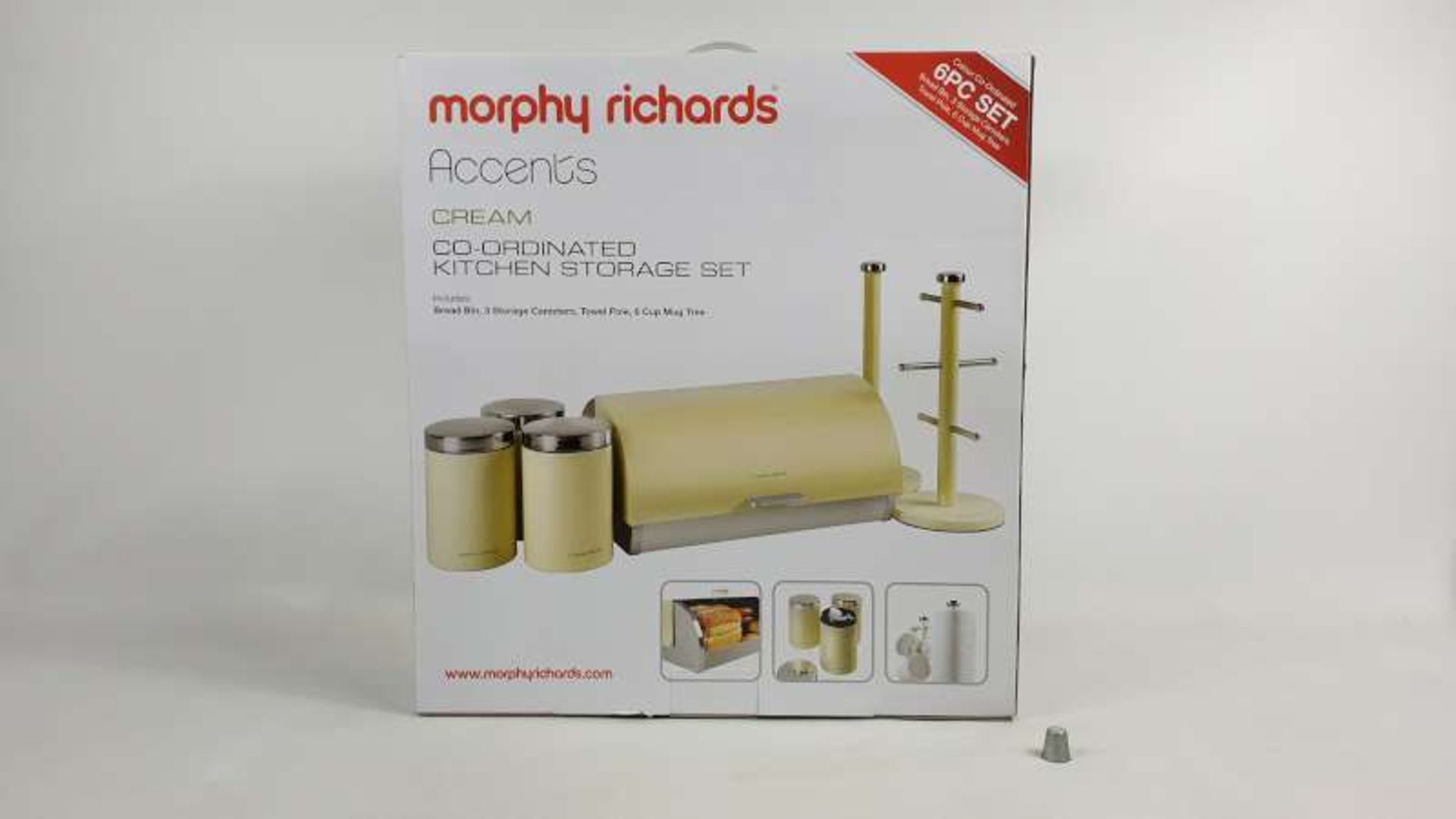 5 X BRAND NEW BOXED MORPHY RICHARDS ACCENTS CREAM COLOURED CO-ORDINATED KITCHE SET EACH SET CONTAINS