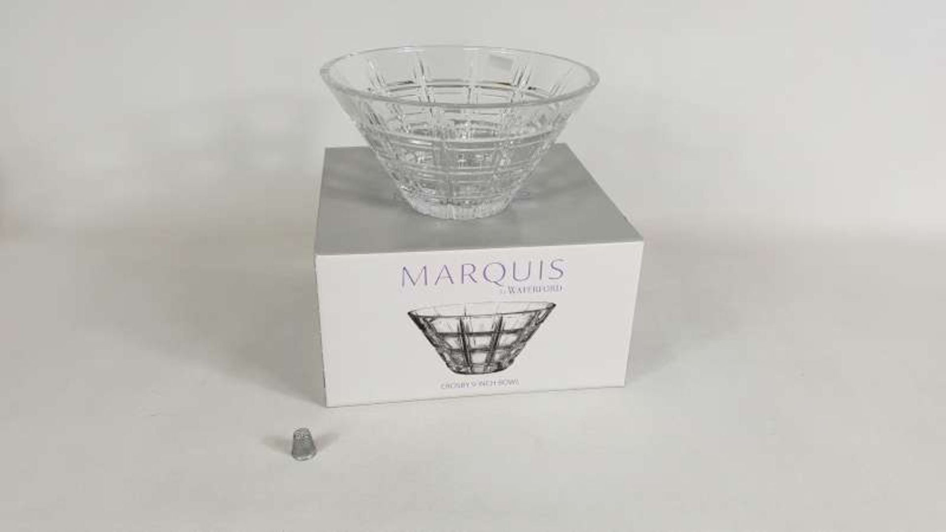 10 X MARQUIS BY WATERFORD CROSBY 9 INCH LEAD CRYSTAL BOWLS IN 10 BOXES