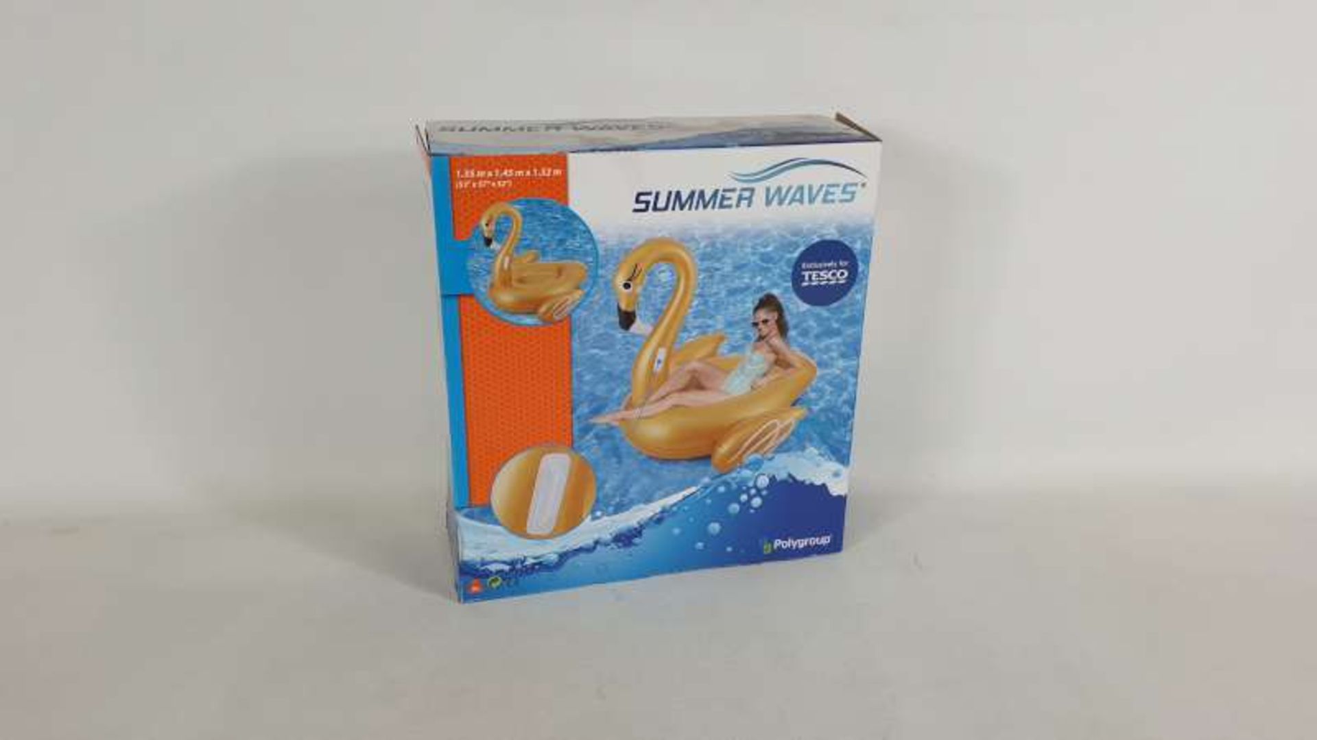 12 X BRAND NEW BOXED SUMMER WAVES GOLD FLAMINGO GIANT ISLAND SIZE 57 INCH