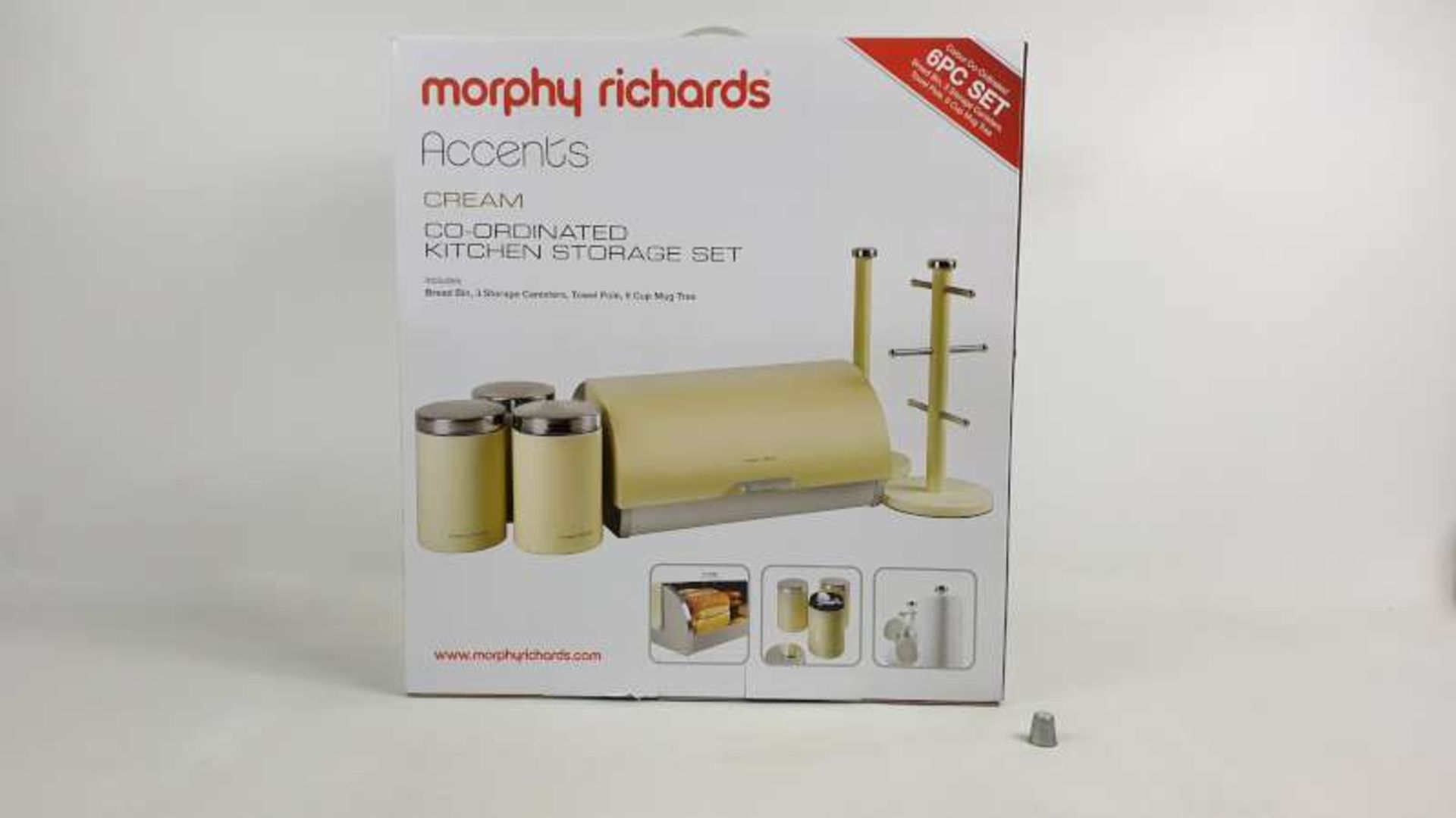 5 X BRAND NEW BOXED MORPHY RICHARDS ACCENTS CREAM COLOURED CO-ORDINATED KITCHEN SET EACH SET