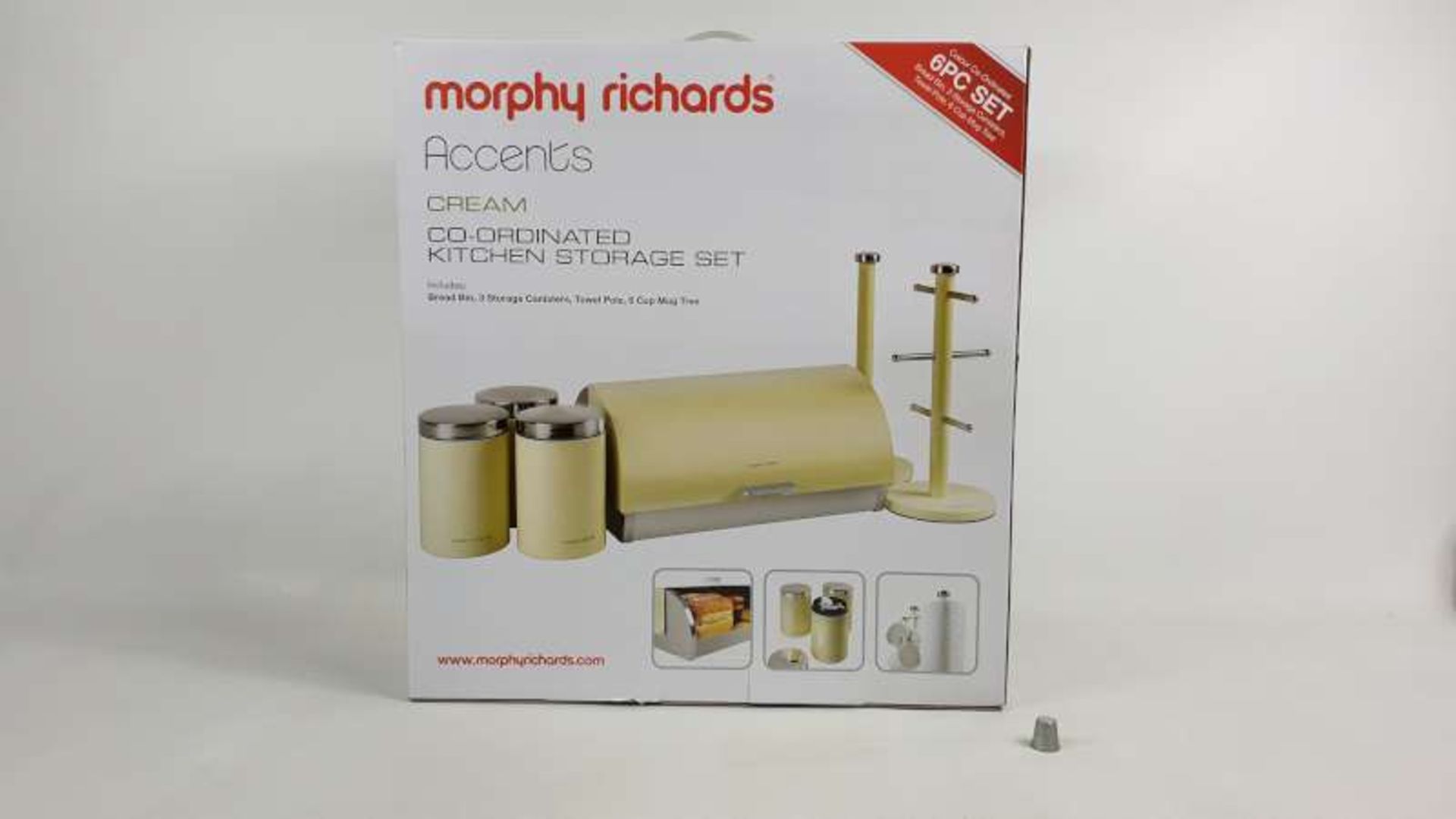 5 X BRAND NEW BOXED MORPHY RICHARDS ACCENTS CREAM COLOURED CO-ORDINATED KITCHEN SET EACH SET