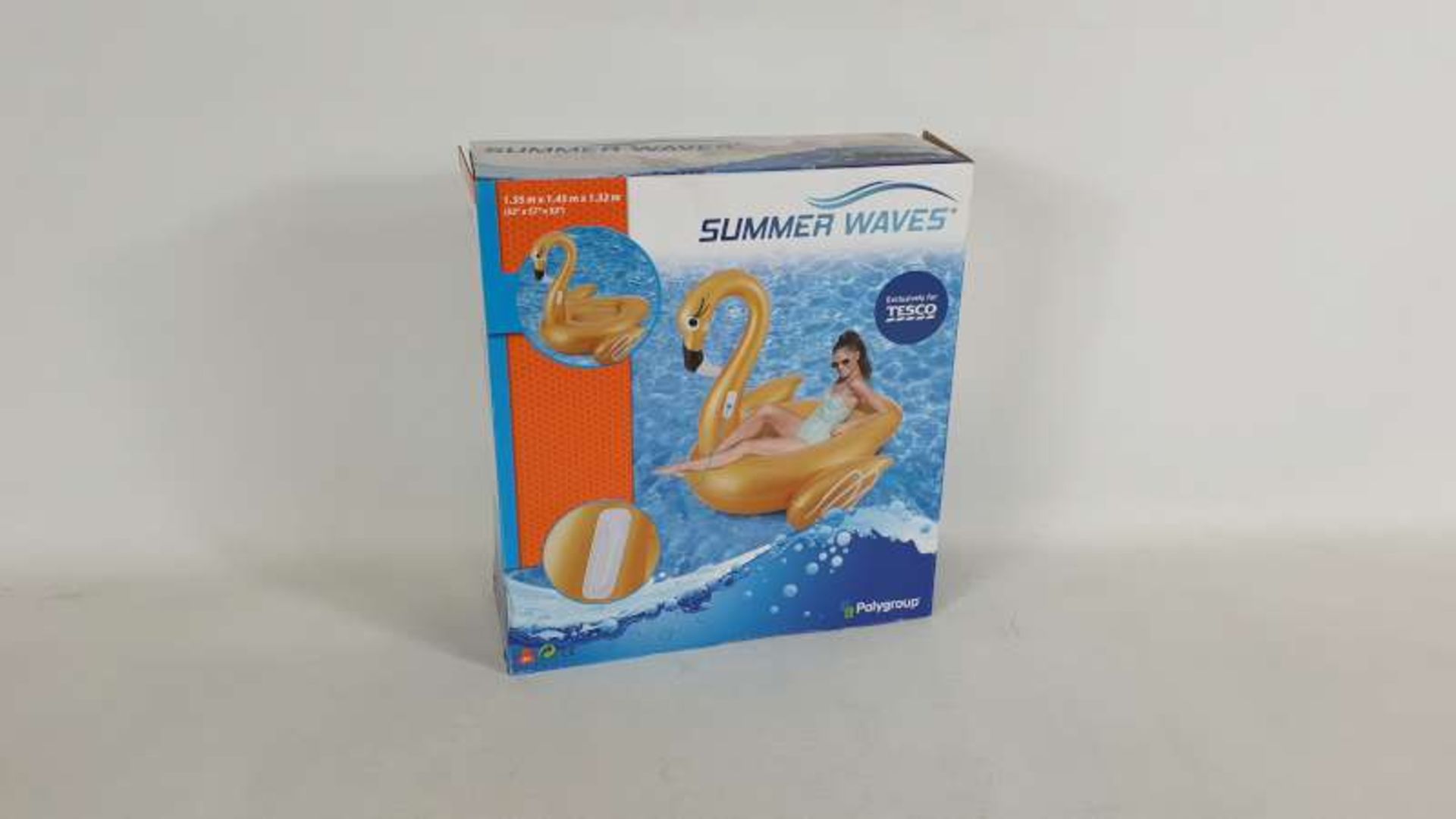 12 X BRAND NEW BOXED SUMMER WAVES GOLD FLAMINGO GIANT ISLAND SIZE 57 INCH