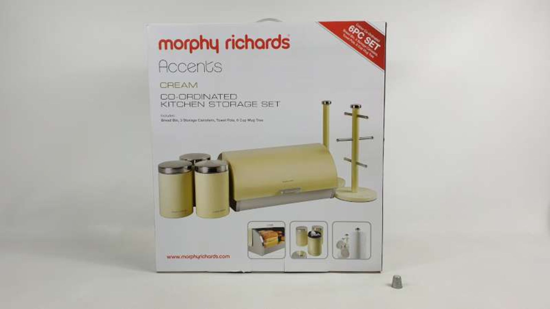 5 X BRAND NEW BOXED MORPHY RICHARDS ACCENTS CREAM COLOURED CO-ORDINATED KITCHE SET EACH SET CONTAINS