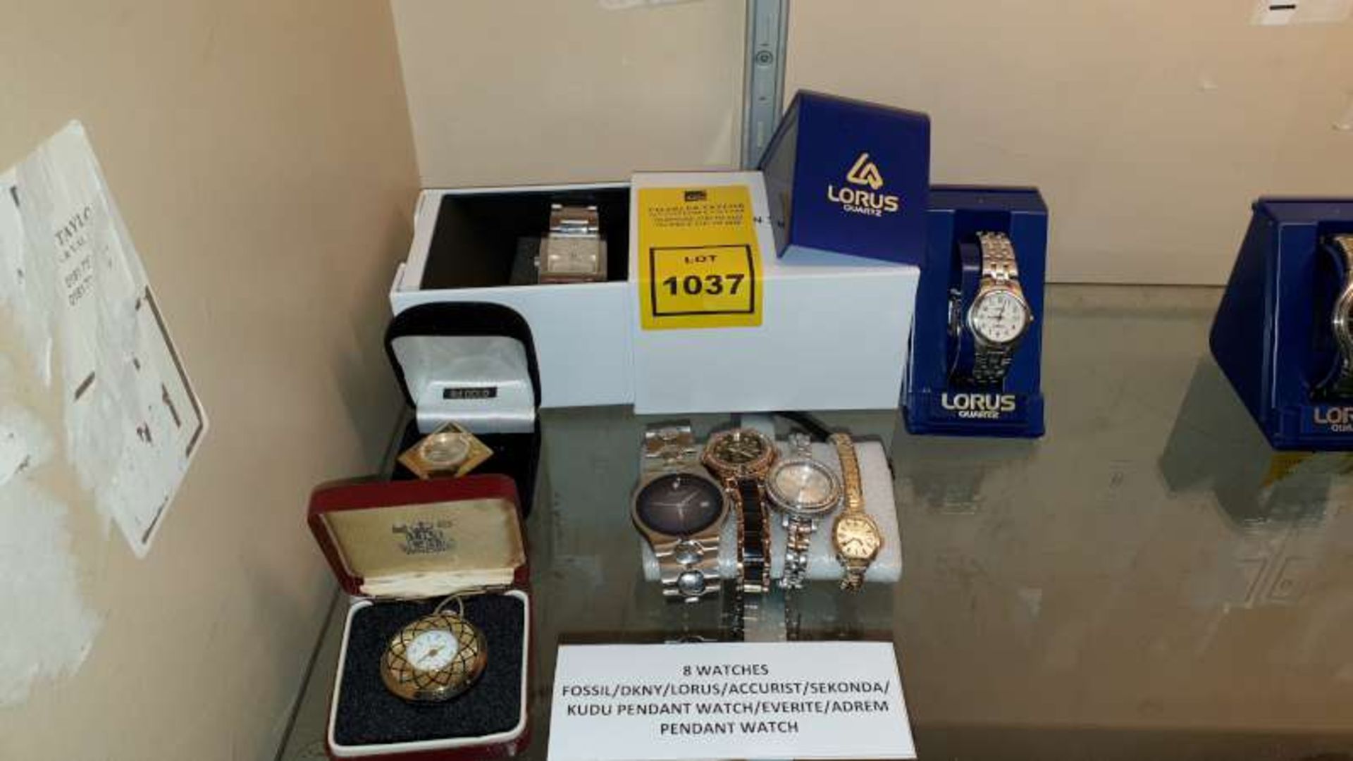 8 X VARIOUS WATCHES IE FOSSIL, DKNY, LORUS, ETC