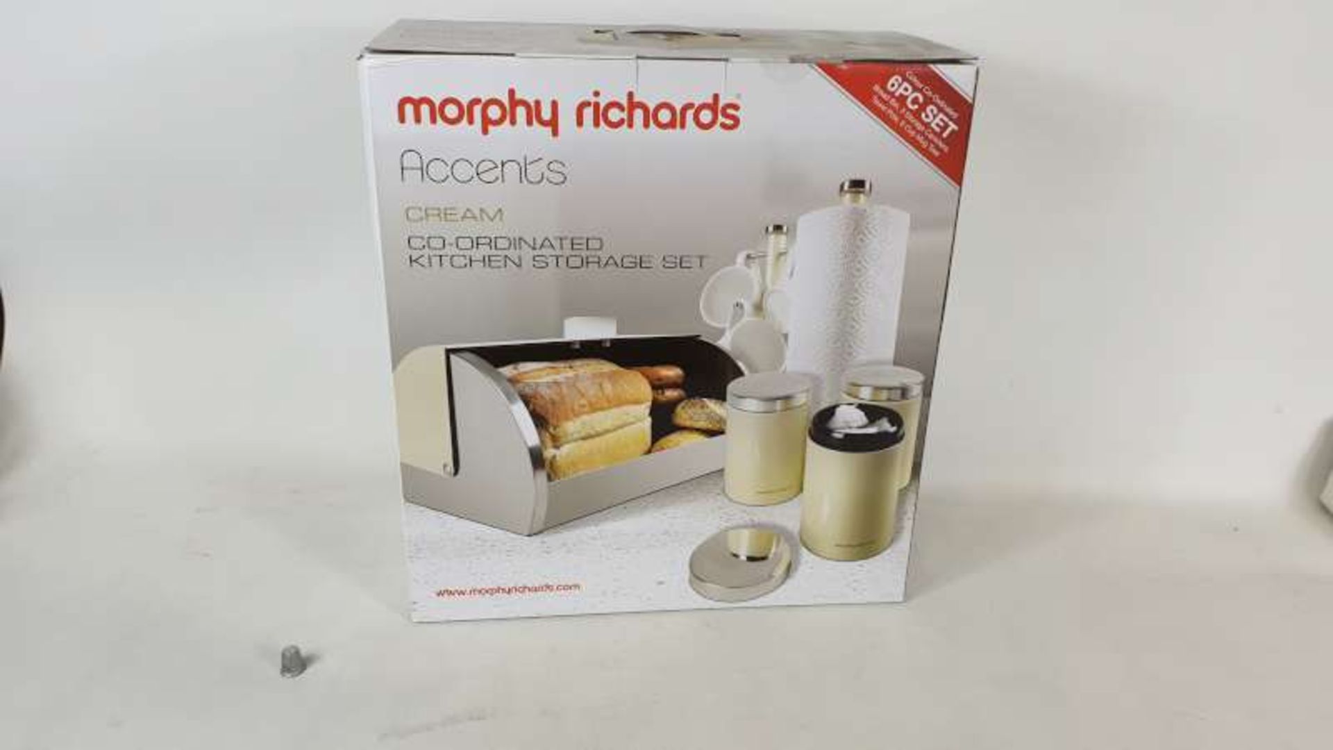 5 X BRAND NEW BOXED MORPHY RICHARDS ACCENTS CREAM COLOURED CO ORDINATED KITCHEN STORAGE SETS